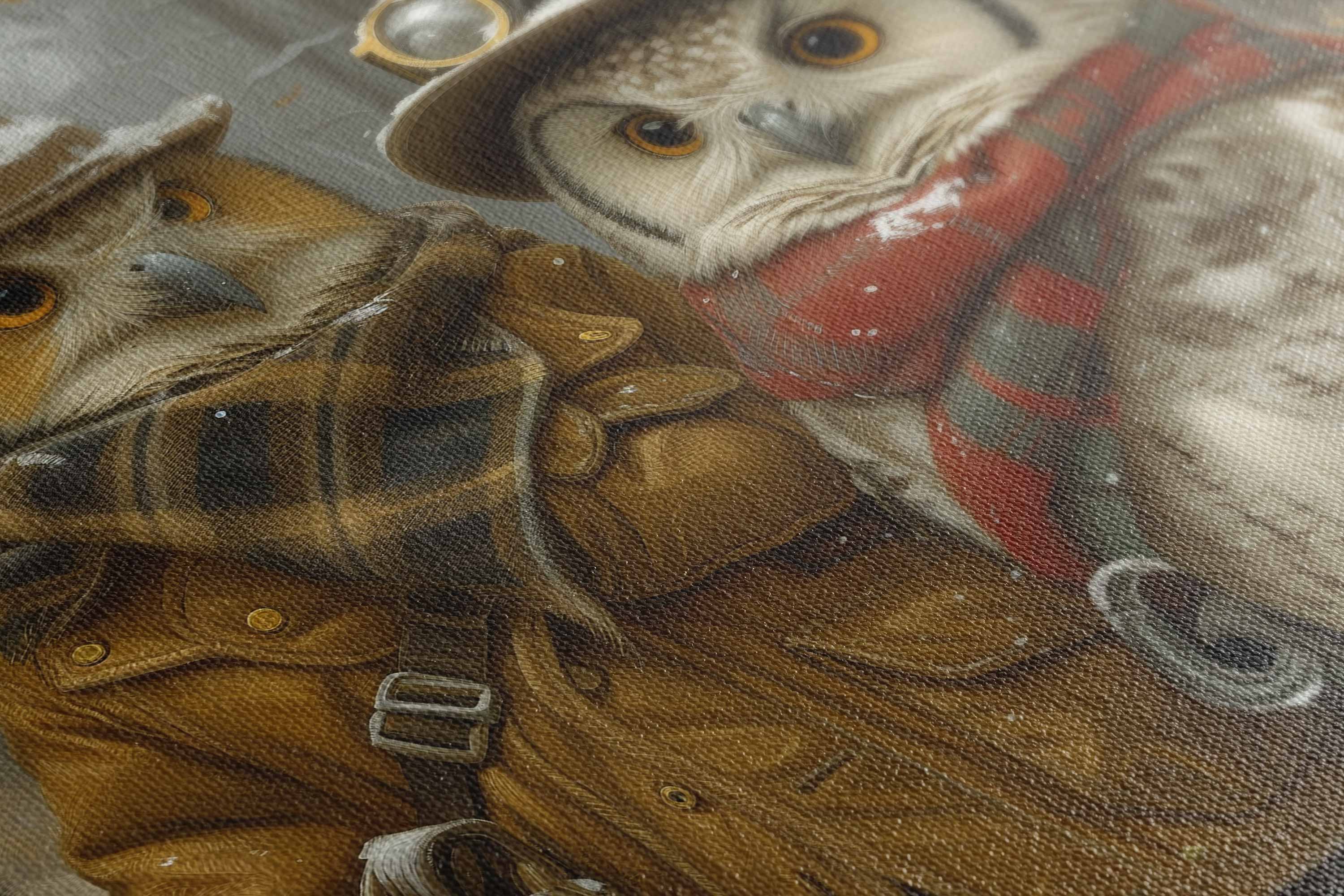 Fashionable Owls Art Print