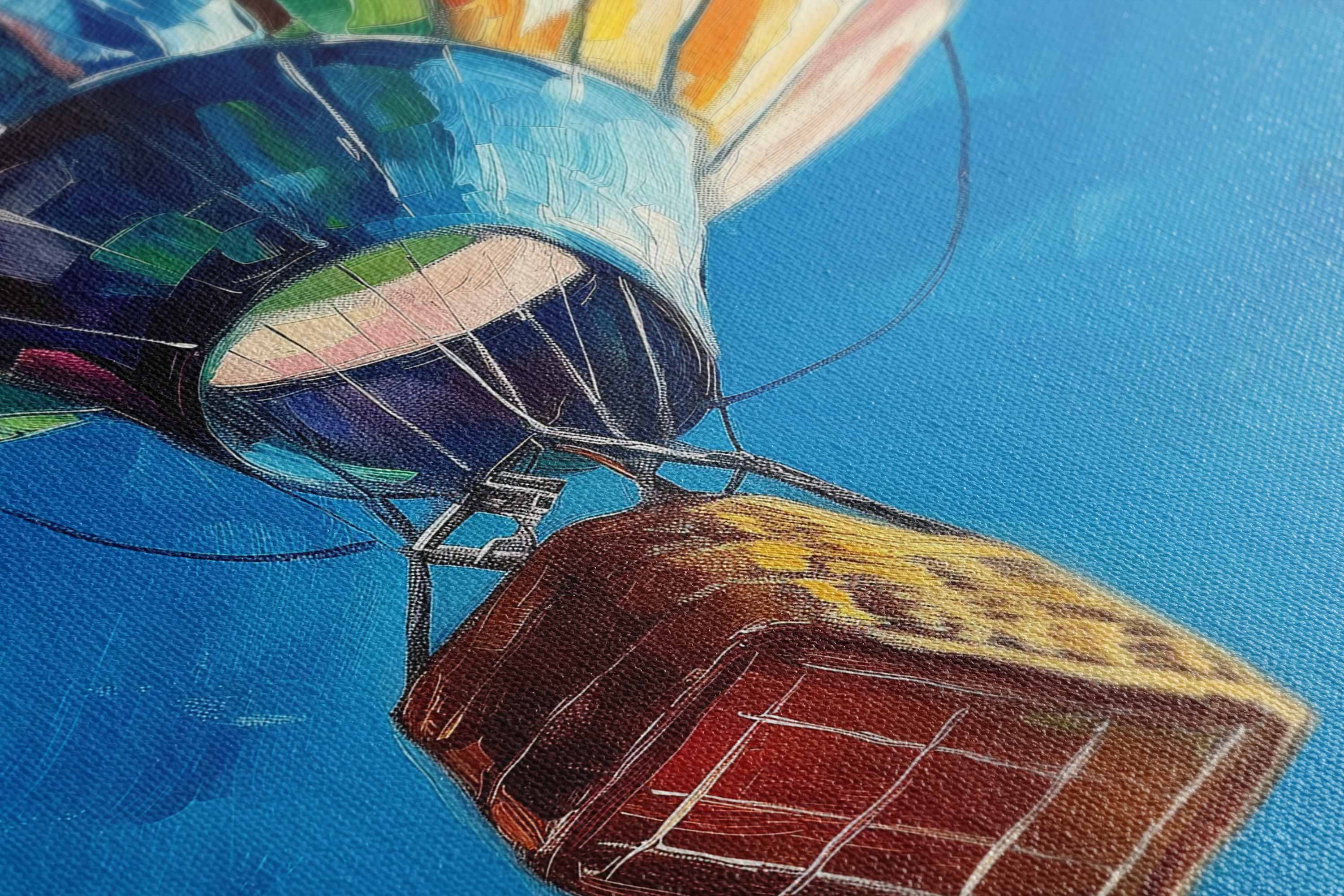 Abstract Hot Air Balloon Canvas Art