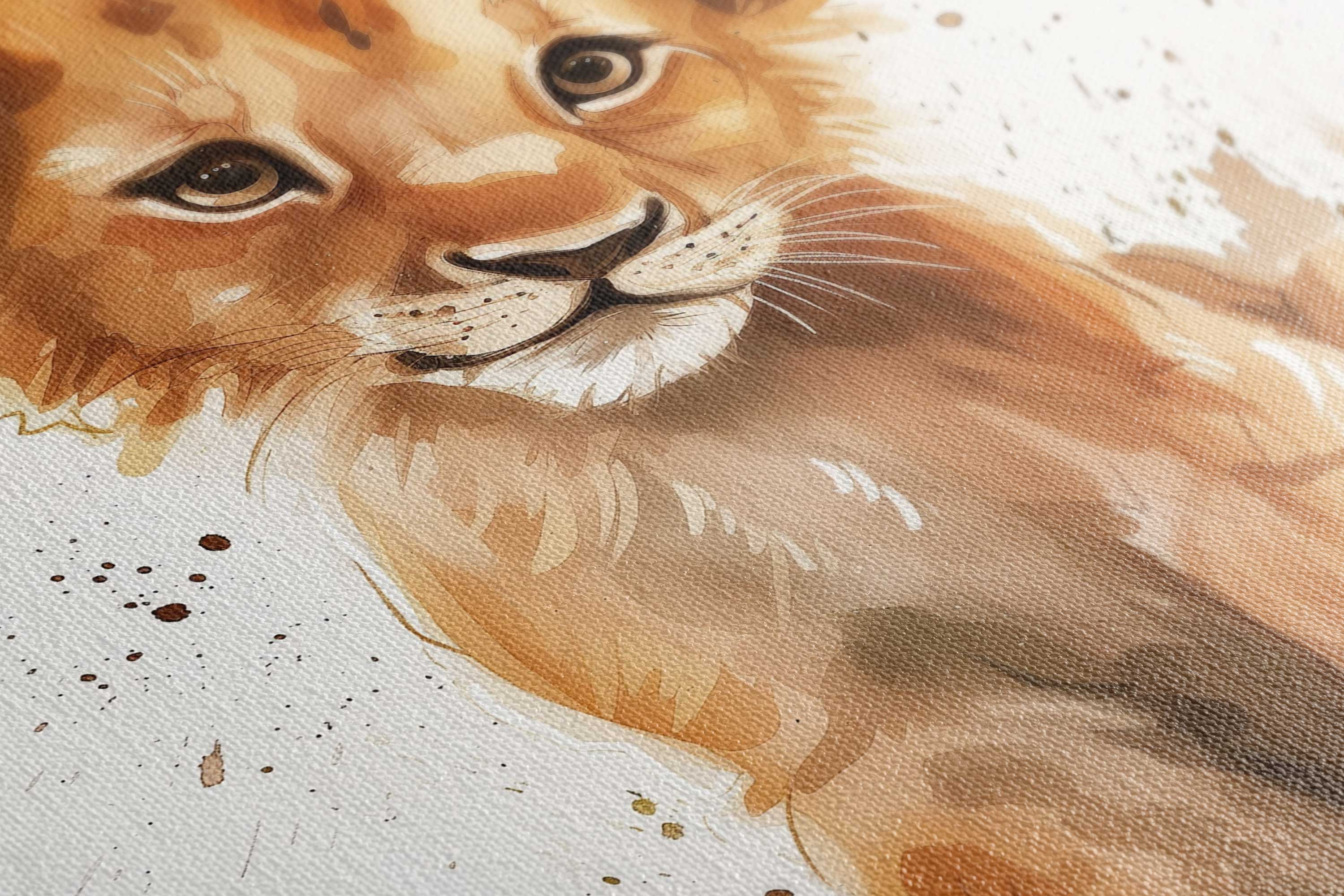  Watercolor Lion Print