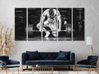 Moderne Gym Wandkunst - Gym Wanddekoration, Powerlifting Kunstwerk, Crossfit Poster, Fitness Leinwanddruck, Muskelmann Kunst, Gewichtheben Kunstdruck