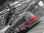 Toronto Canvas Art Extra Large Toronto Art at Queen Street Bridge Toronto Art Print Iconic Canadian Decor Red Toronto Streetcar Print
