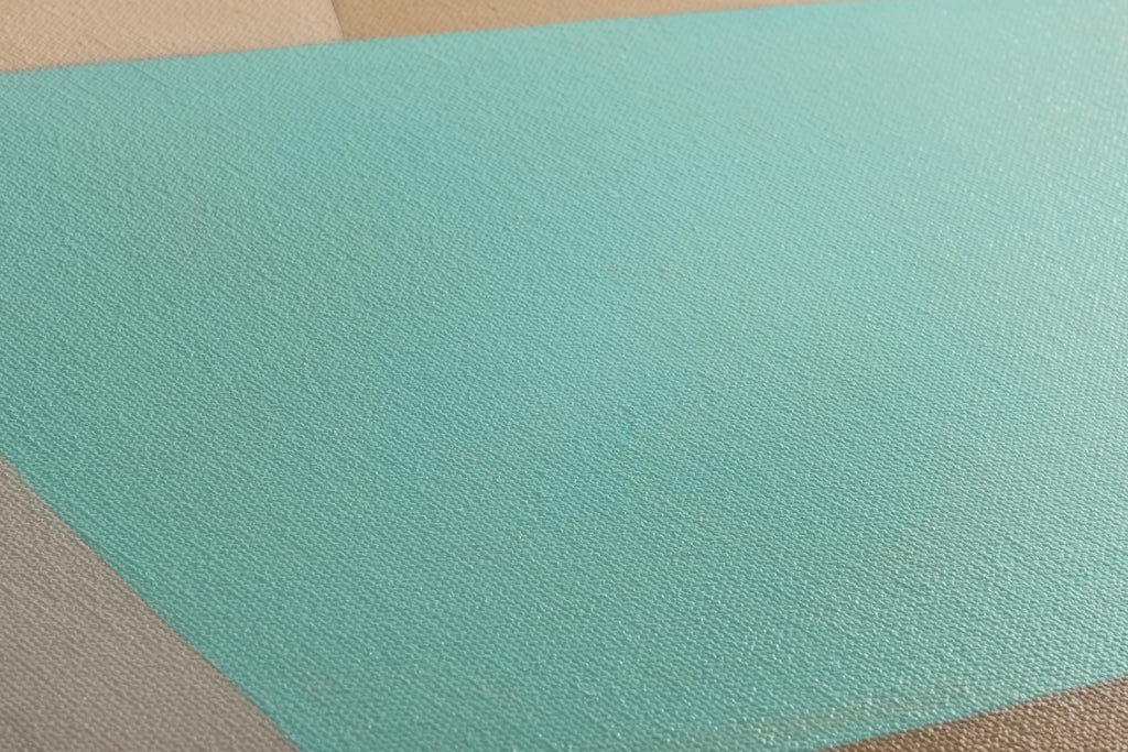 Geometric Canvas Wall Art, Abstract Triptych Painting, Minimalist Home Decor, Extra Large Canvas Print, Teal Beige Black Artwork, Gift Idea