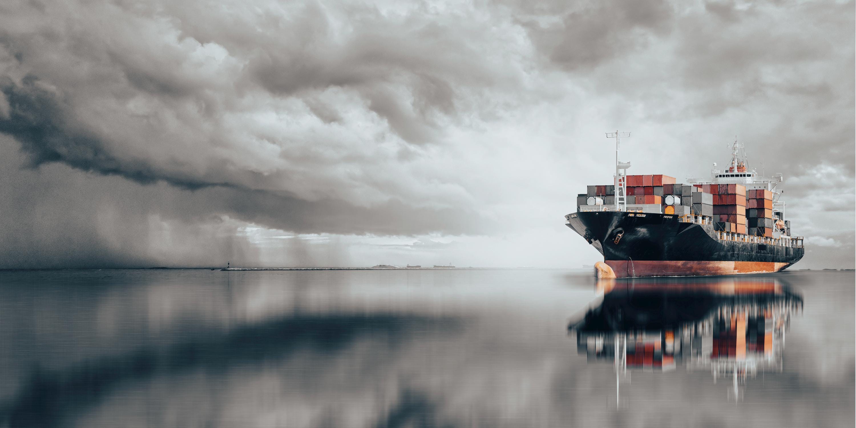 Cargo Ship Canvas Print – Modern Maritime Wall Art, Industrial Shipping Scene, Nautical Decor for Living Room or Office