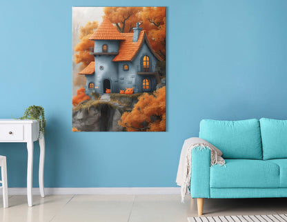 Charming Fantasy Cottage - Canvas Print