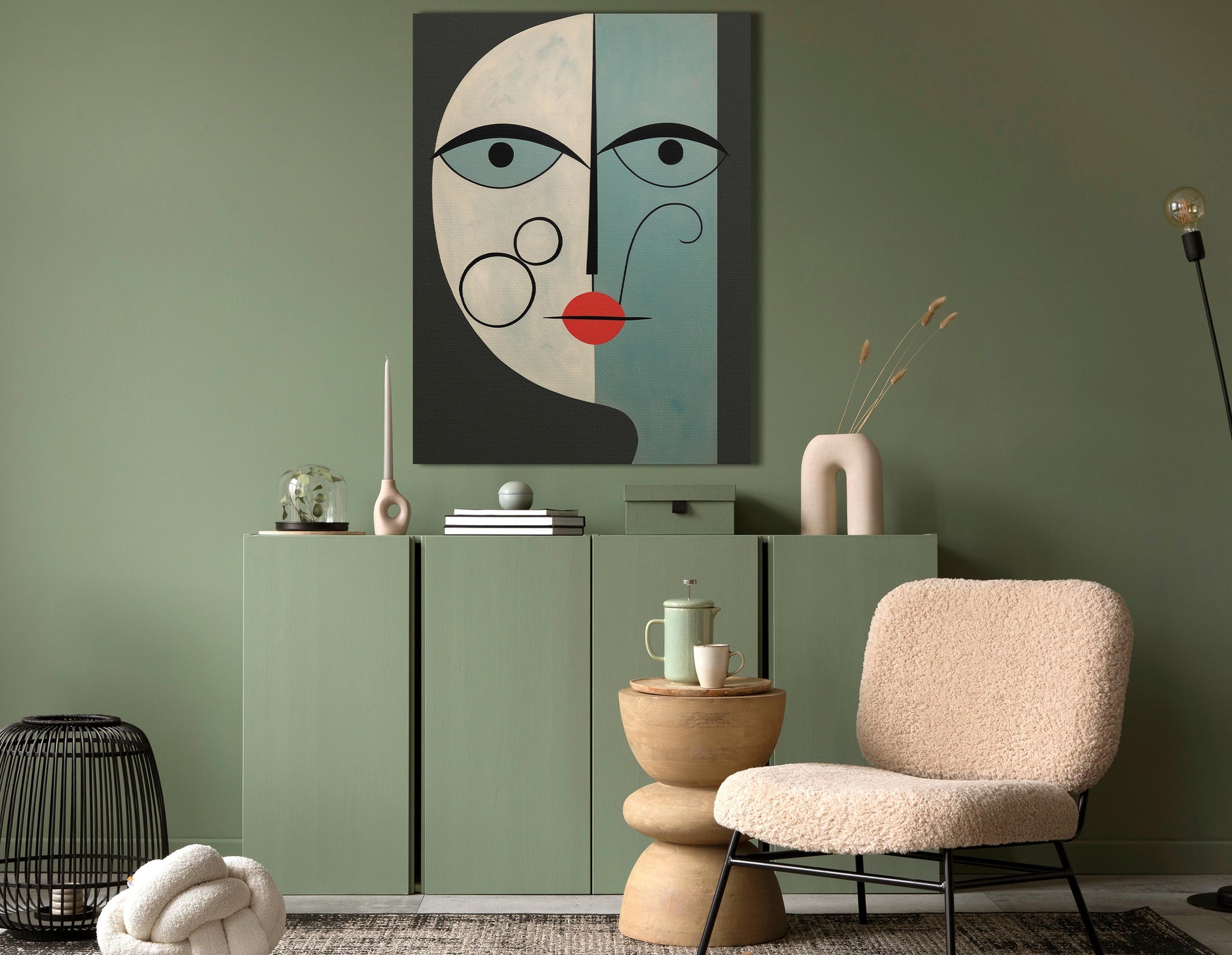 Abstract Face Wall Art