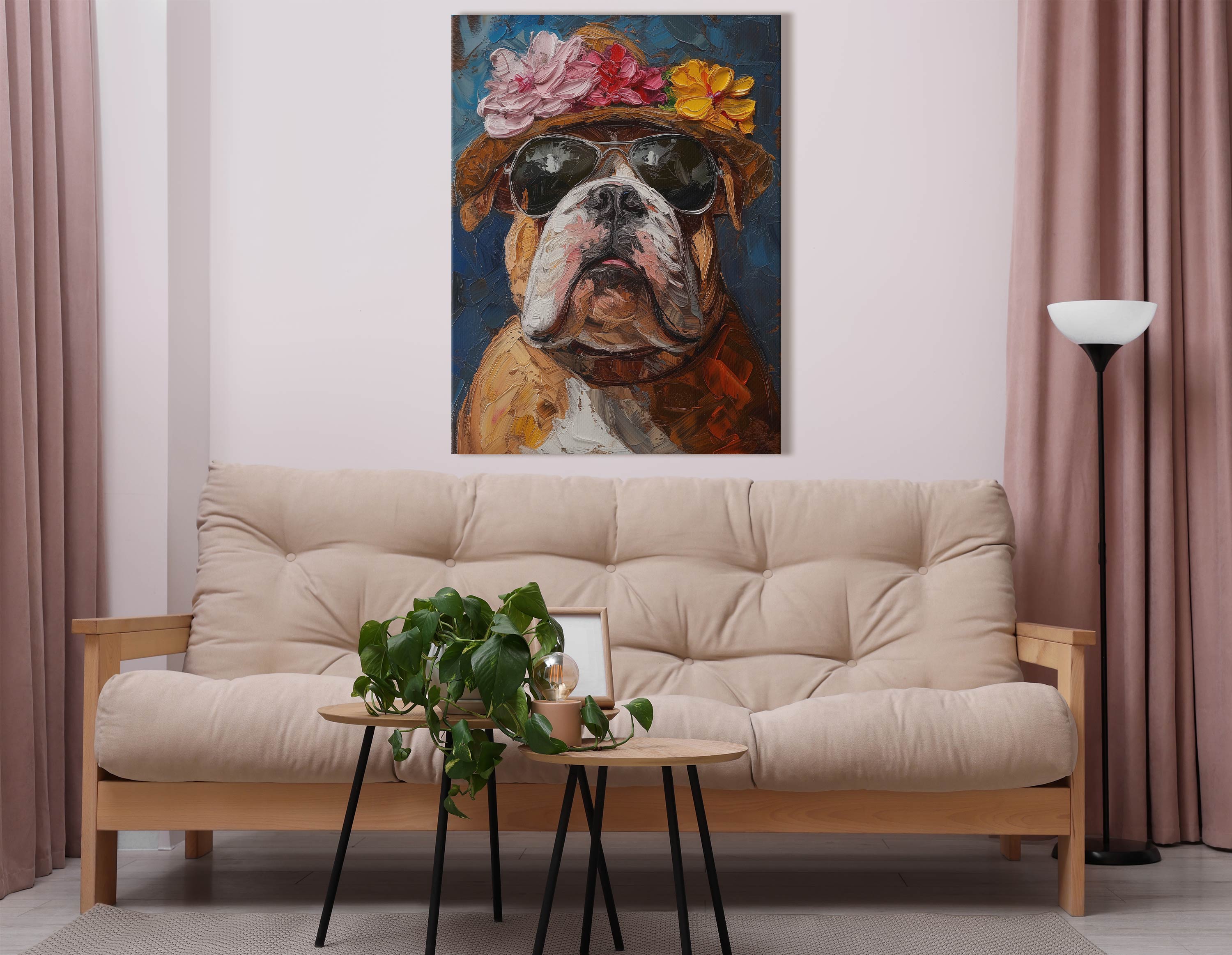 Wall Decor Floral Dog