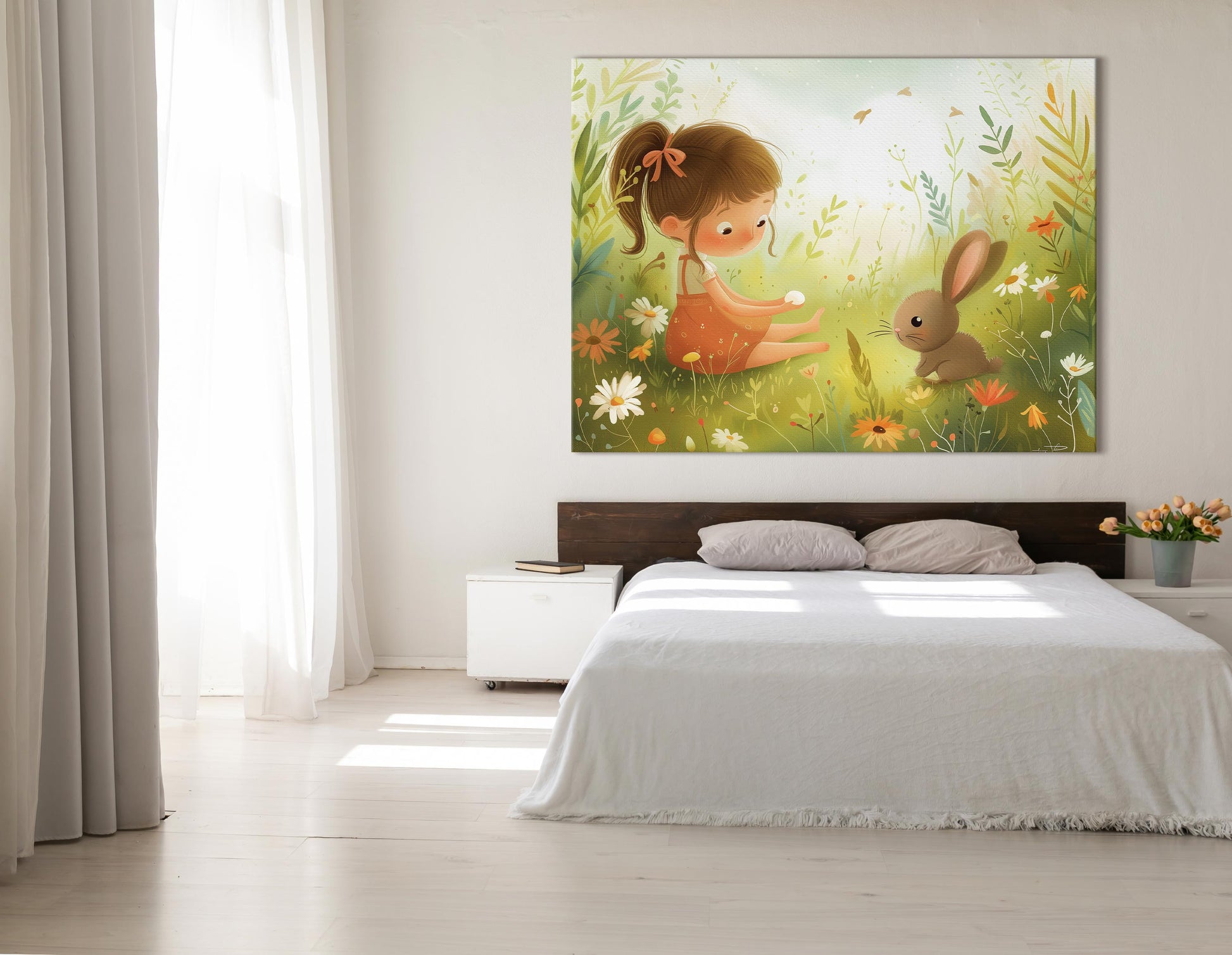 Enchanted Floral Encounter Canvas Art