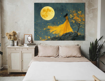 Moonlit Autumnal Muse - Canvas Print