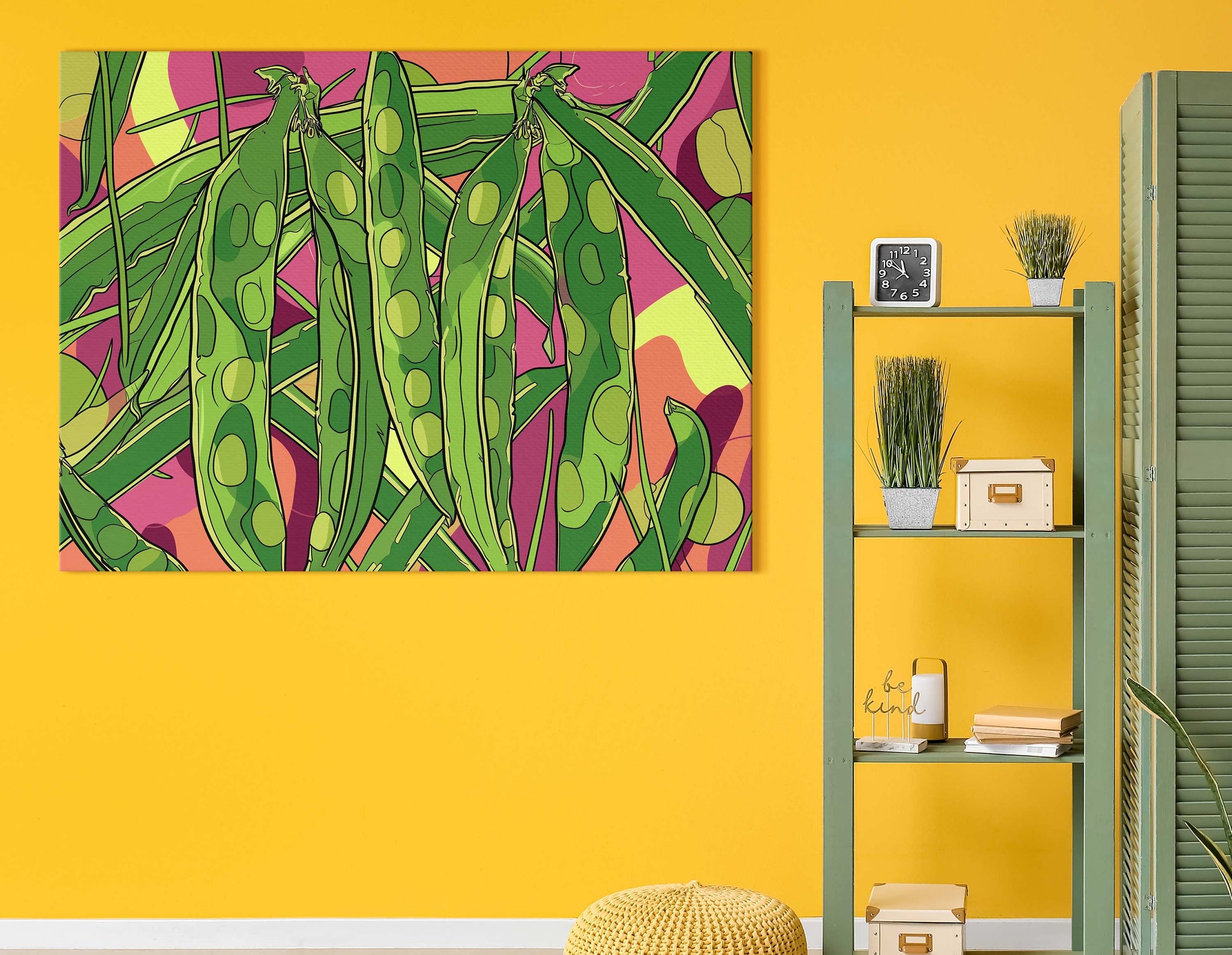 Colorful Pea Illustration