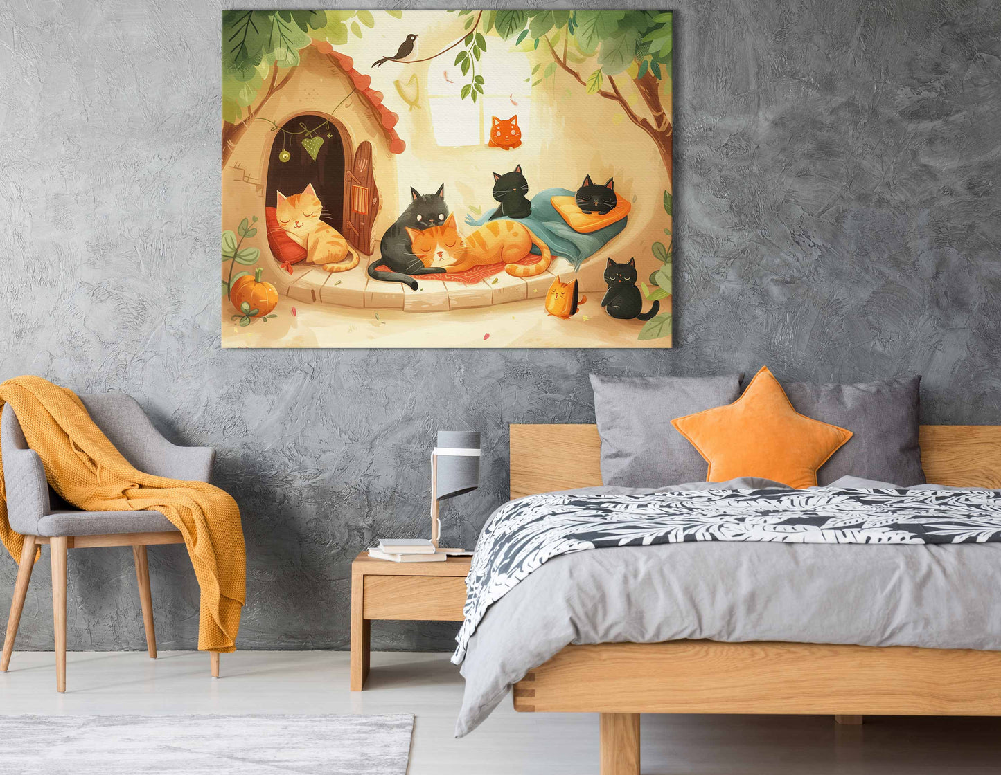 Cats' Cozy Corner  Canvas Art