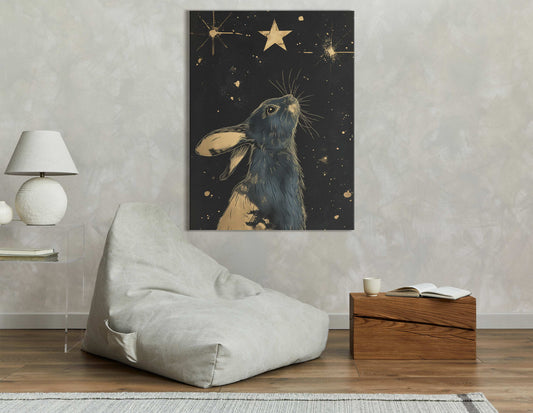 Starry Rabbit Wall Art