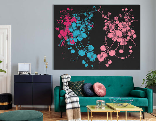Abstract Cherry Blossom Canvas Print