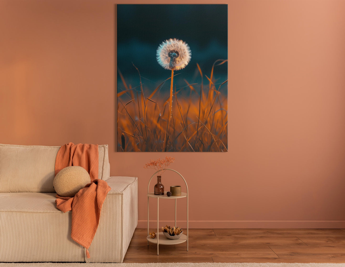 Warm Glow Dandelion Painting