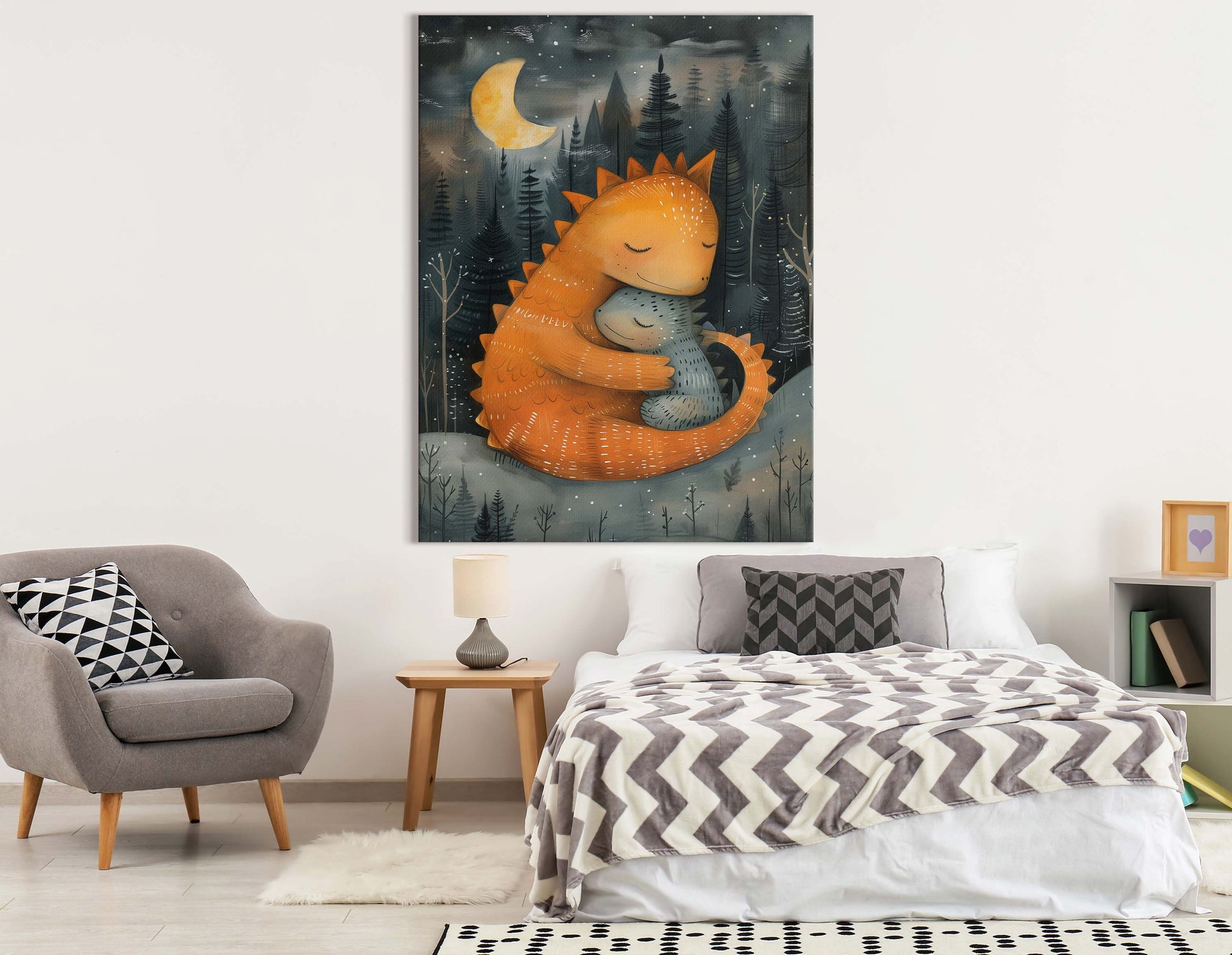 Forest Companions Moonlit Art