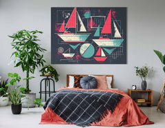 Painting Abstract Sailboats 
