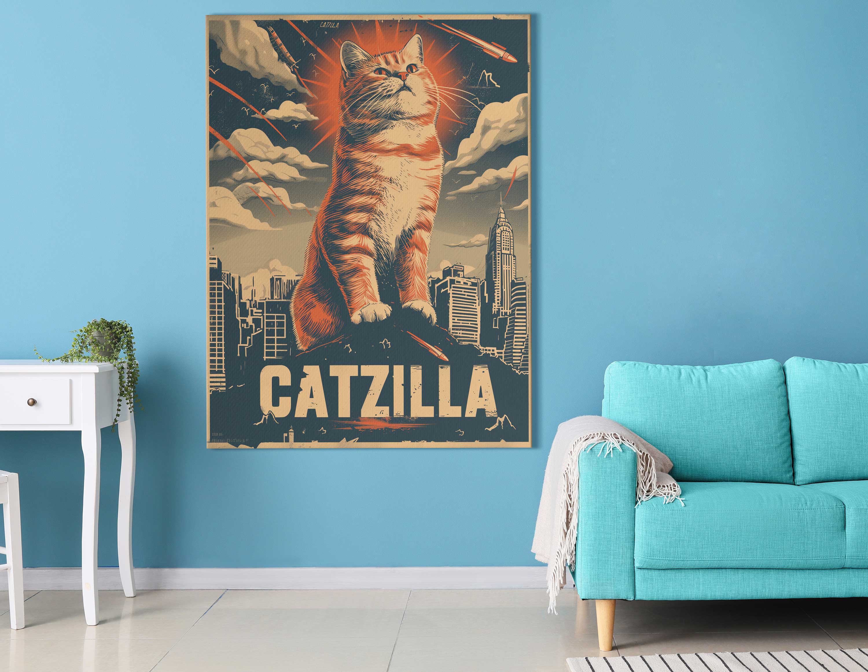 Fantasy Cat Monster Wall Print