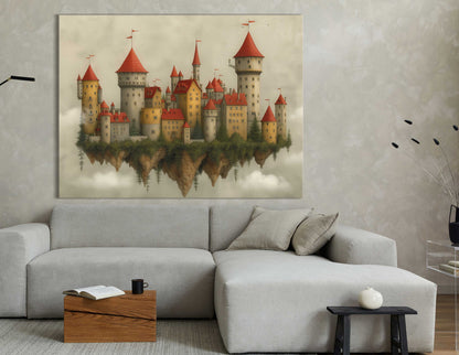 Medieval Fantasy Castle - Canvas Print