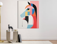 Contemporary Geometric Horse Silhouette - Canvas Print