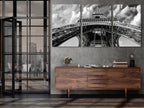 Eiffel Tower Wall Art - Large Paris Canvas Print, Modern Paris Wall Decor, Oversized Eiffel Tower Print, B&W Eiffel Tower Artwork on Canvas