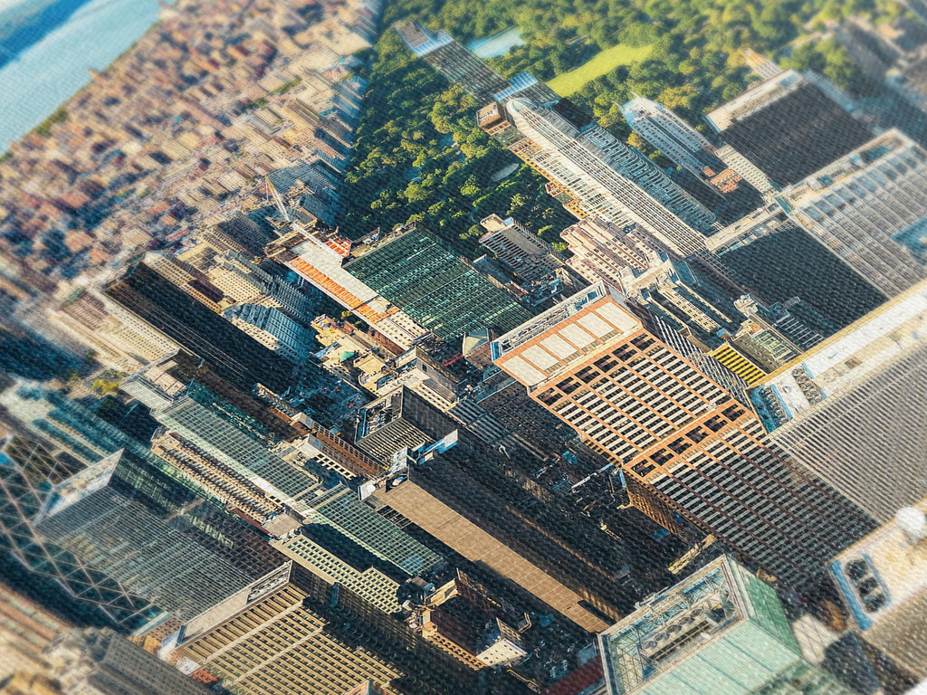 New York Skyline Canvas Print Aerial View of Central Park and Manhattan Artwork Iconic NYC Wall Art New York Art Print Manhattan Cityscape