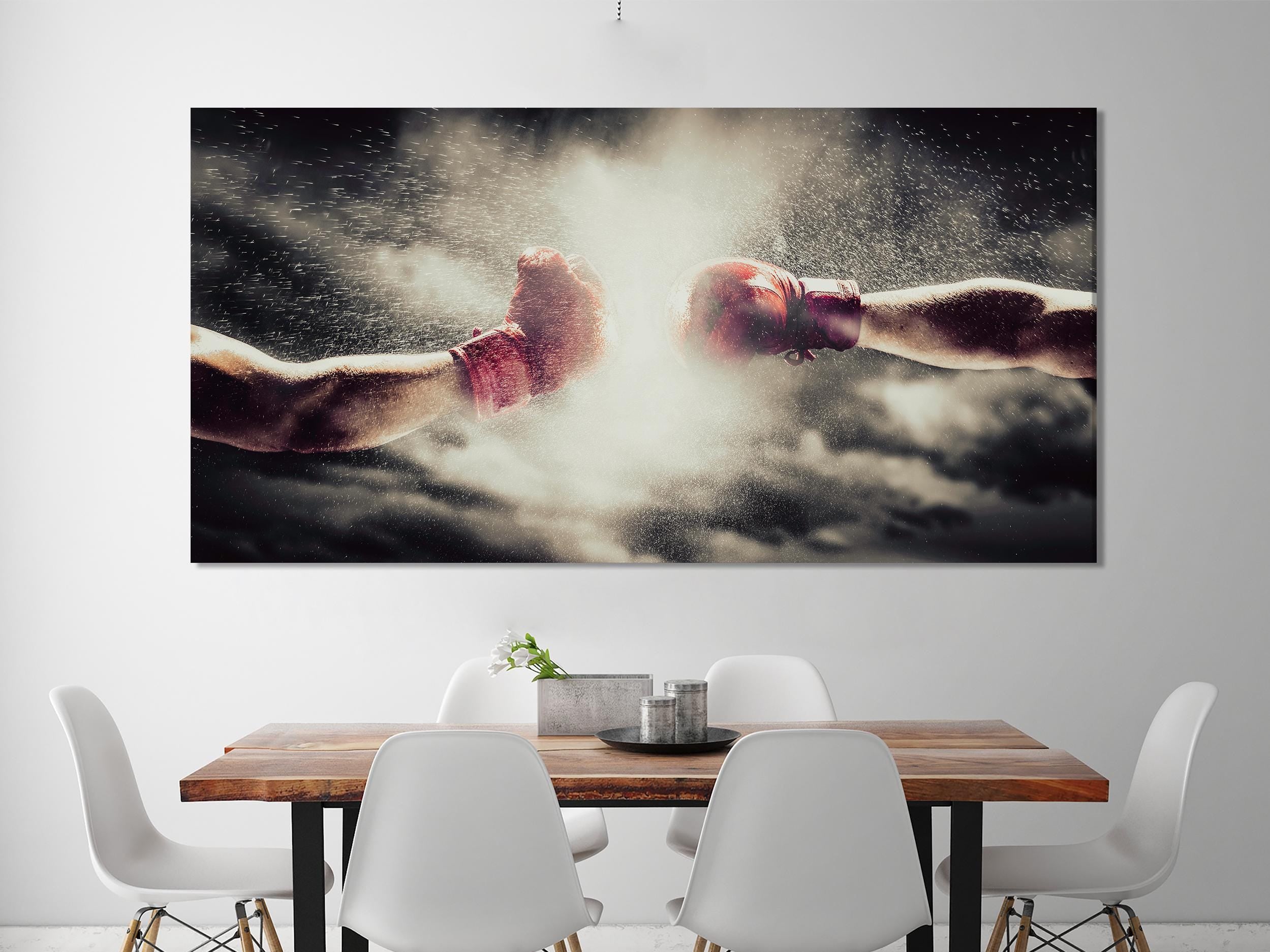 Boxing Gloves Canvas Print - Extra Large Wall Art for Boxing Gym - Oversized Boxing Wall Art for Home Gym Wall Decor, Boxing Gift Idea