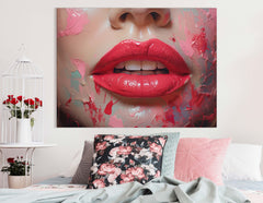 Modern Lips Wall Hanging  