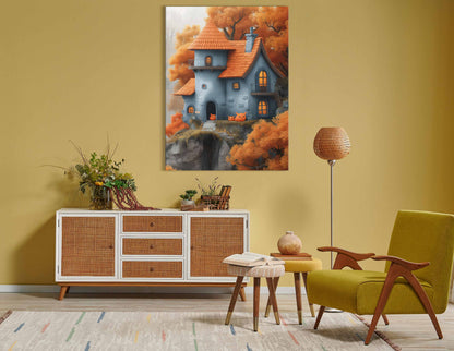 Charming Fantasy Cottage - Canvas Print