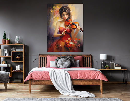 Violinist Portrait Wall Art