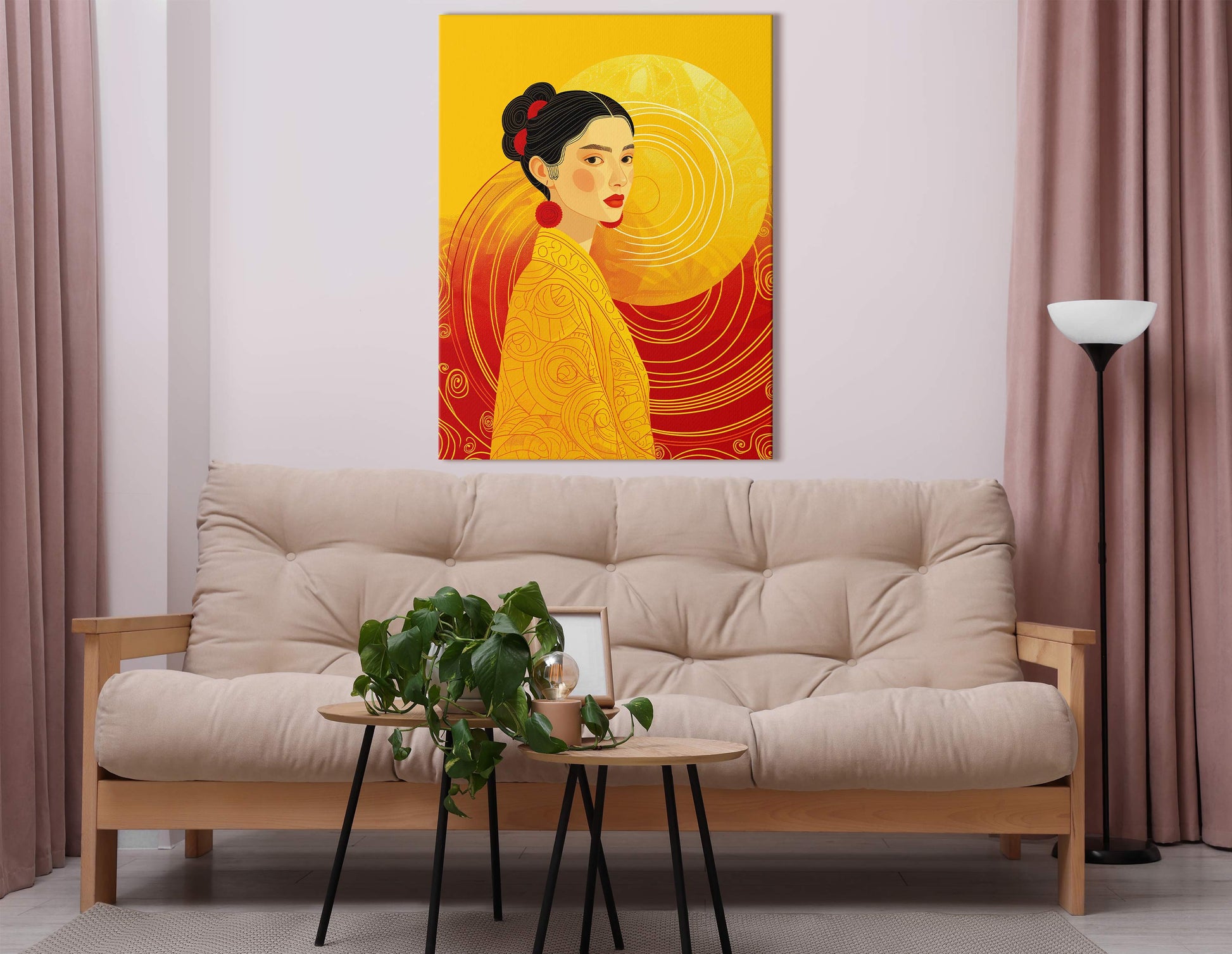 Striking Lady Profile Canvas Print