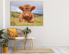 Wall Hanging        Highland Cow Landscape Decor