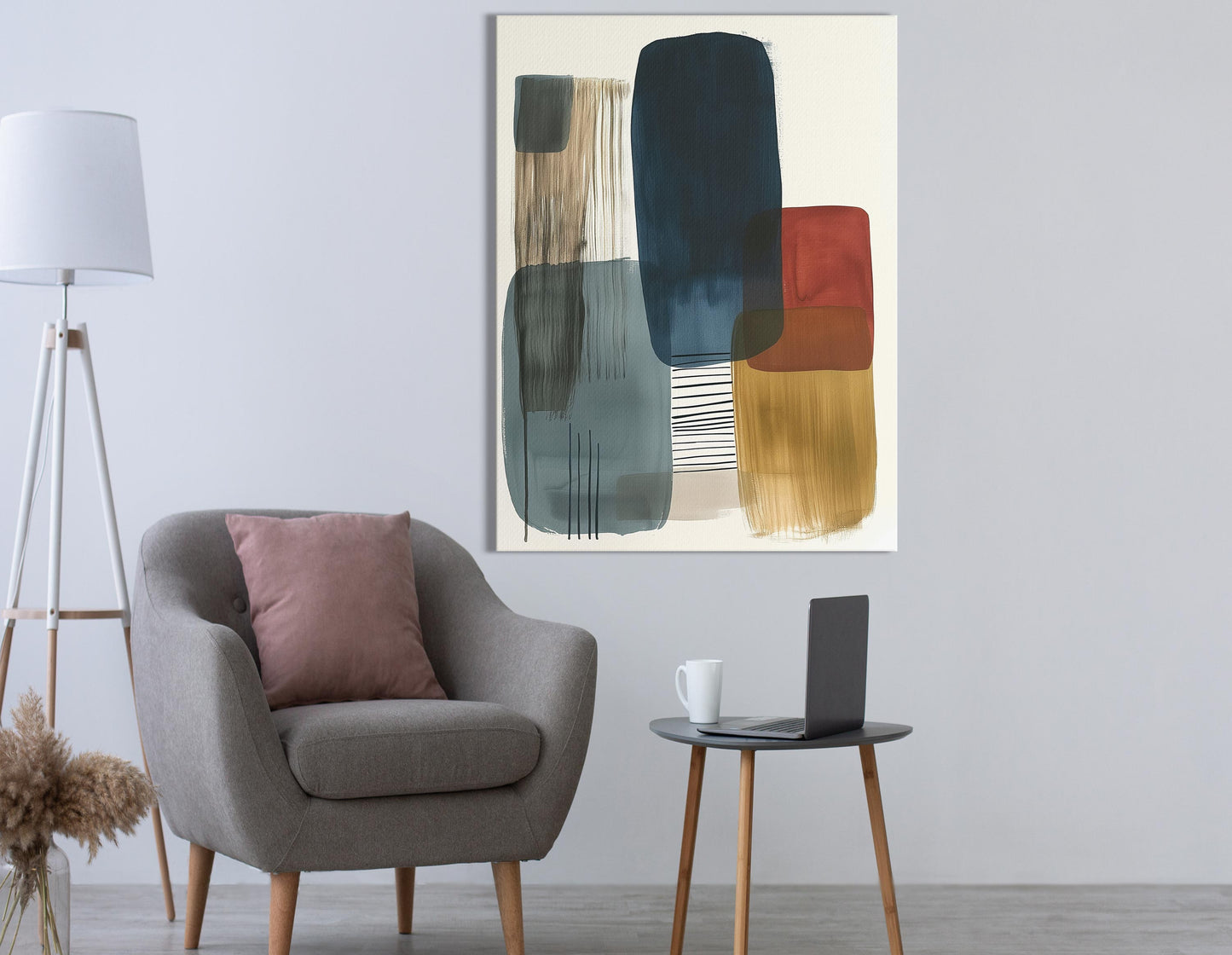 Japandi Style Abstract Canvas Print