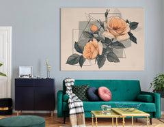 Sophisticated Floral Canvas Art