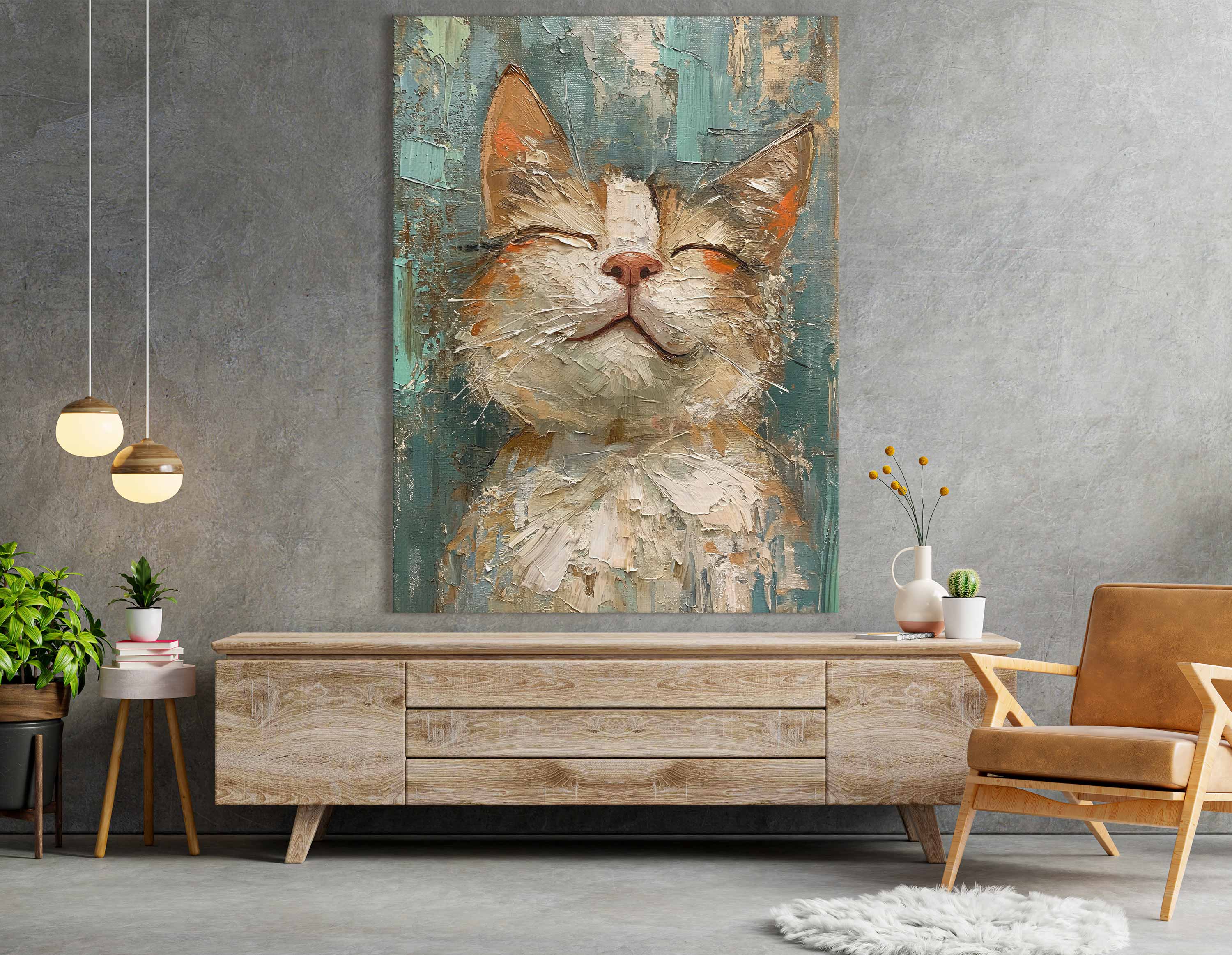 Modern Feline Painting