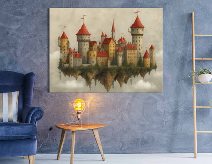 Medieval Fantasy Castle - Canvas Print