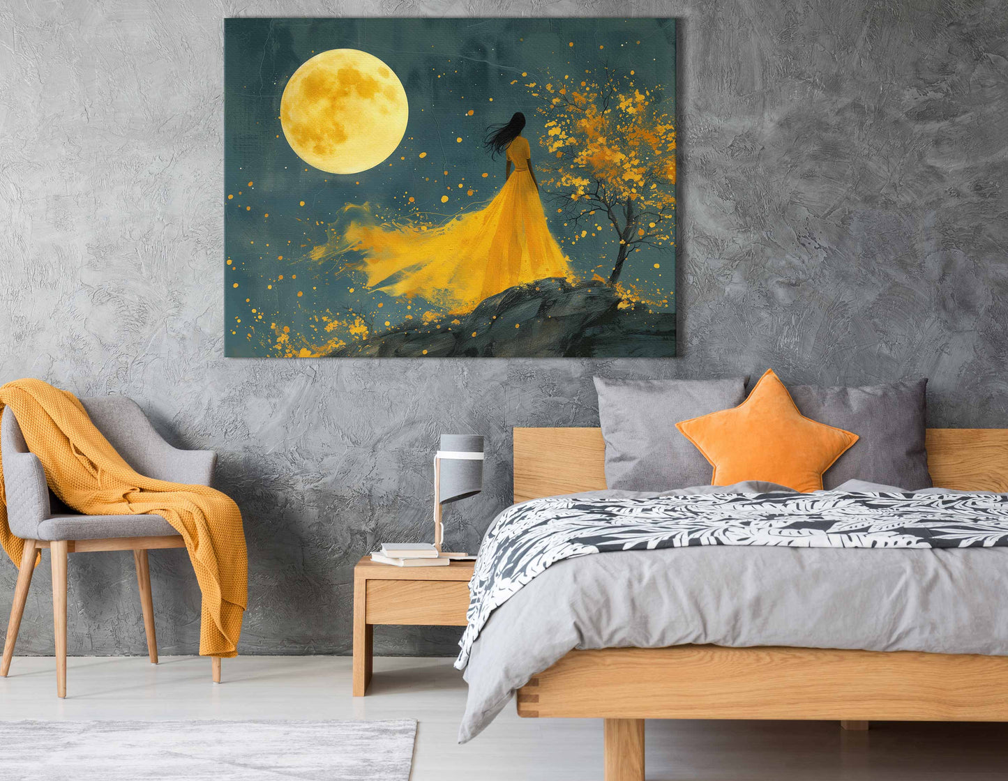 Moonlit Autumnal Muse - Canvas Print