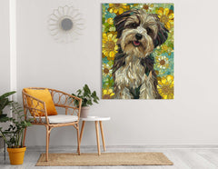 Floral Dog Painting