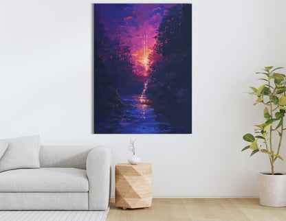 Digital Art Forest Wall Decor   