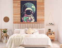 Astronaut with Pet Art Print