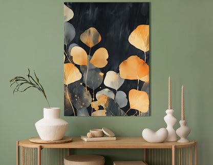 Gold Leaves Wall Art