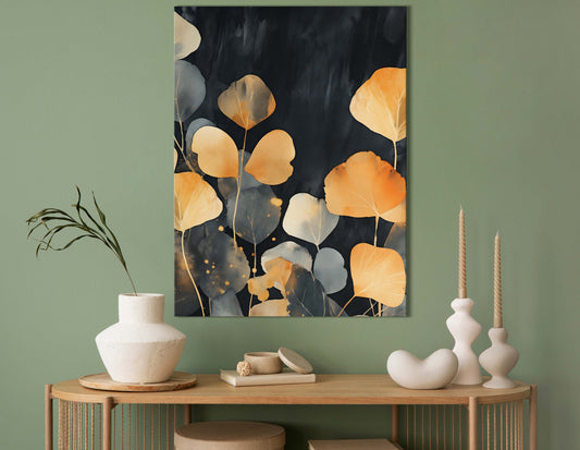 Gold Leaves Wall Art