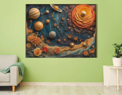 Cosmic Dance of Planets Wall Print