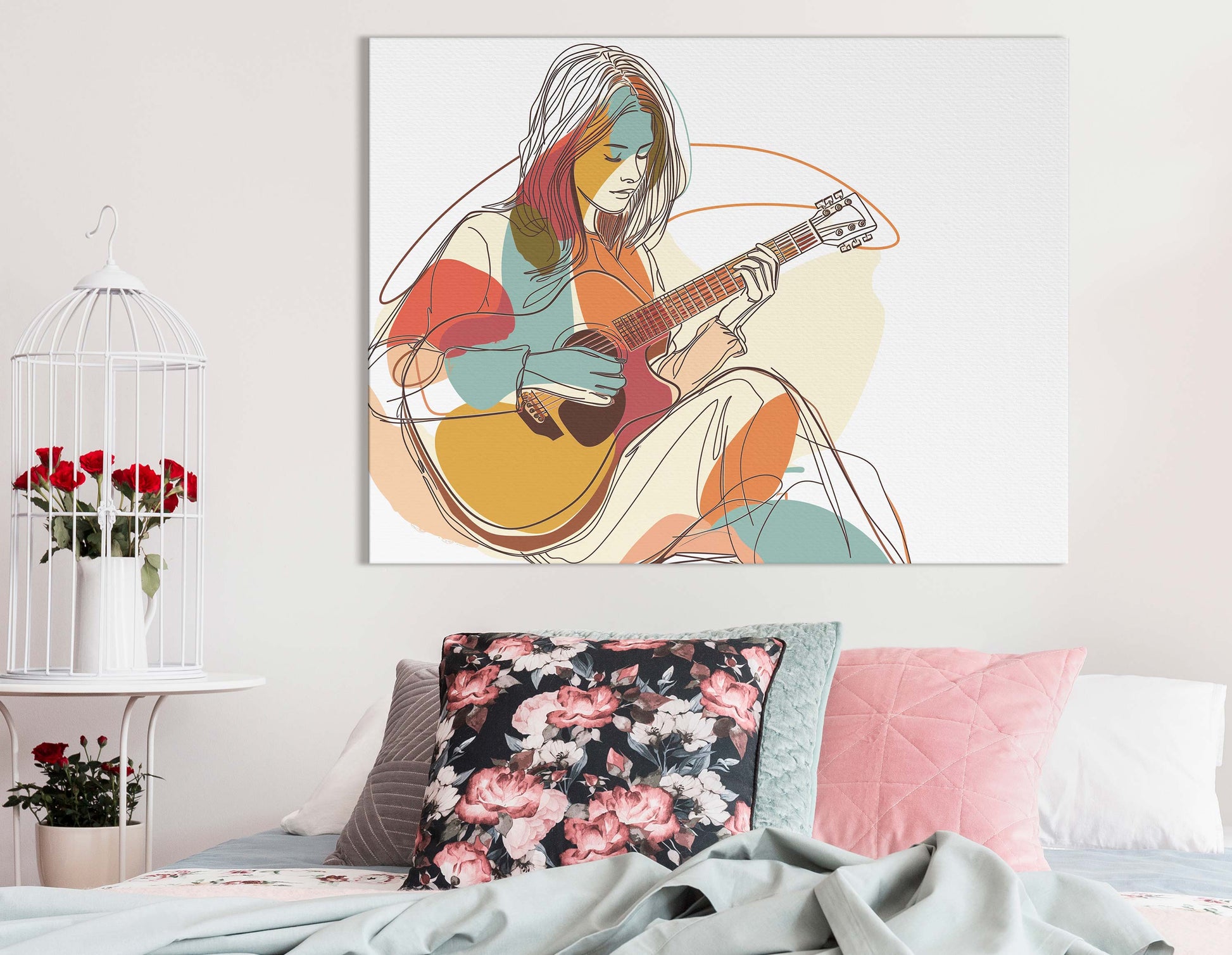 Musician Sketch Canvas Print