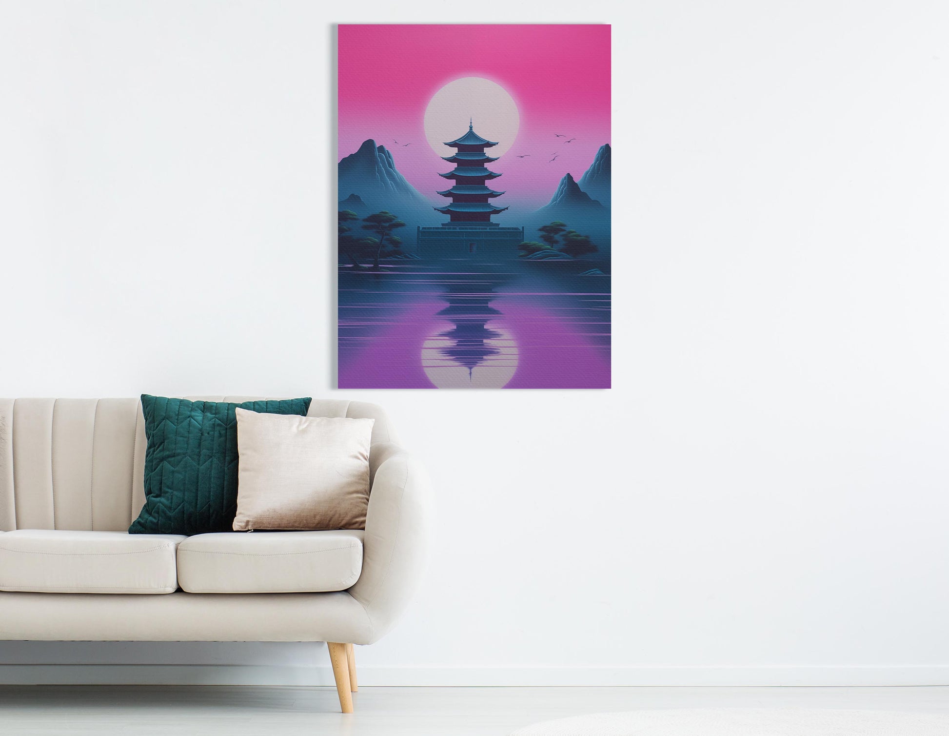 Wall Decor Pink Gradient Sky