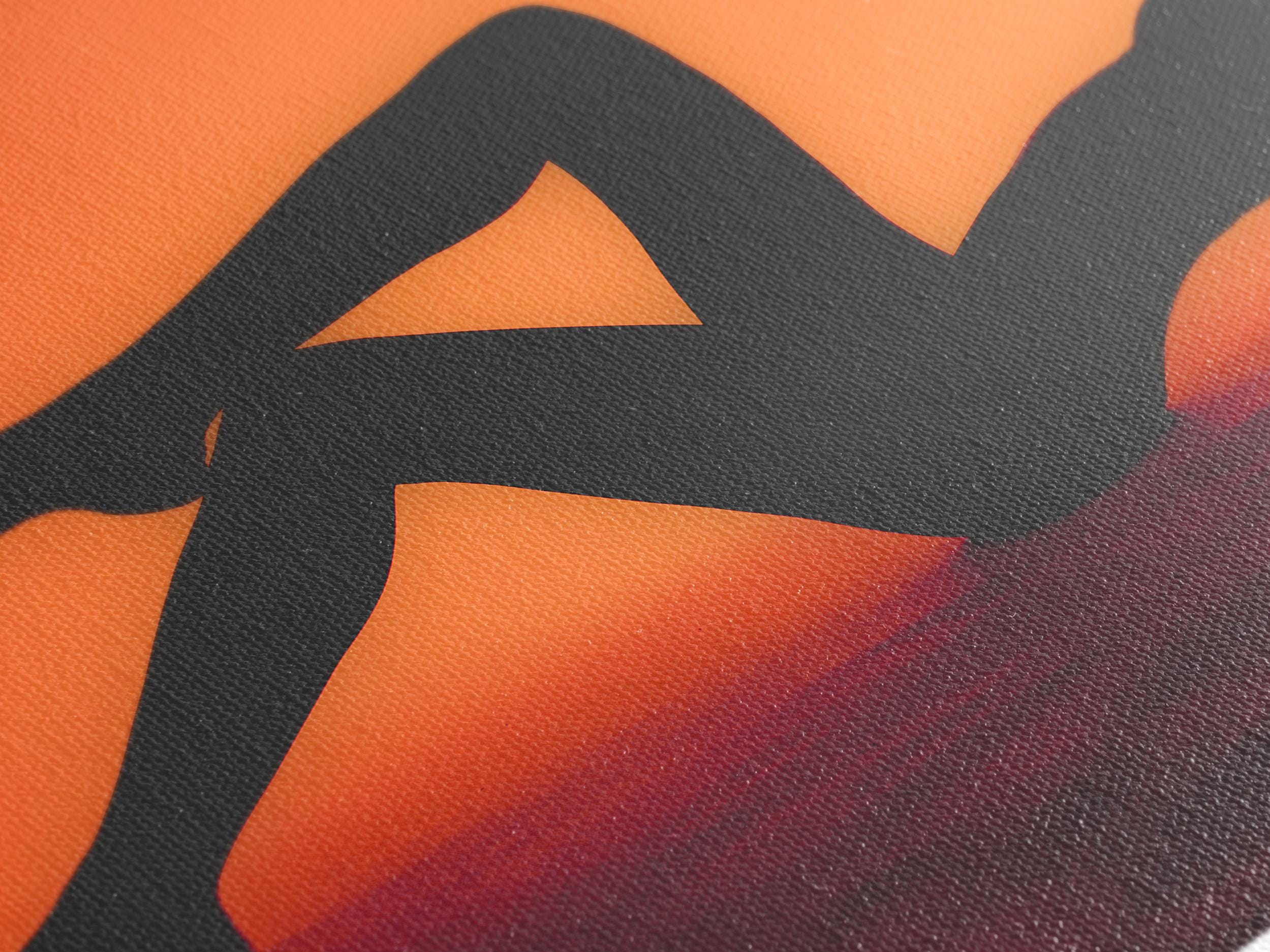 Erotic Canvas Art - Woman at Sunset Art Print – Romantic Wall Art, Artistic Nude Artwork, Contemporary Wall Decor, Sexy Wall Art for Bedroom