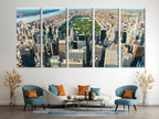 New York Skyline Canvas Print Aerial View of Central Park and Manhattan Artwork Iconic NYC Wall Art New York Art Print Manhattan Cityscape