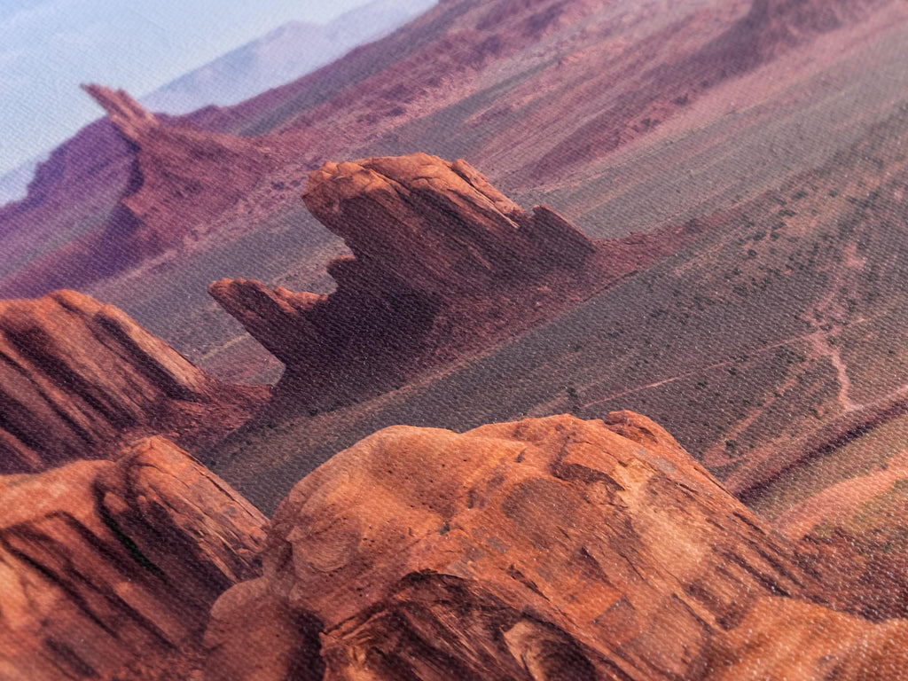 Lienzo de Monument Valley, impresión de 5 paneles con paisaje desértico, arte del cañón Red Rock, decoración de naturaleza del oeste para sala de estar, arte mural de Arizona