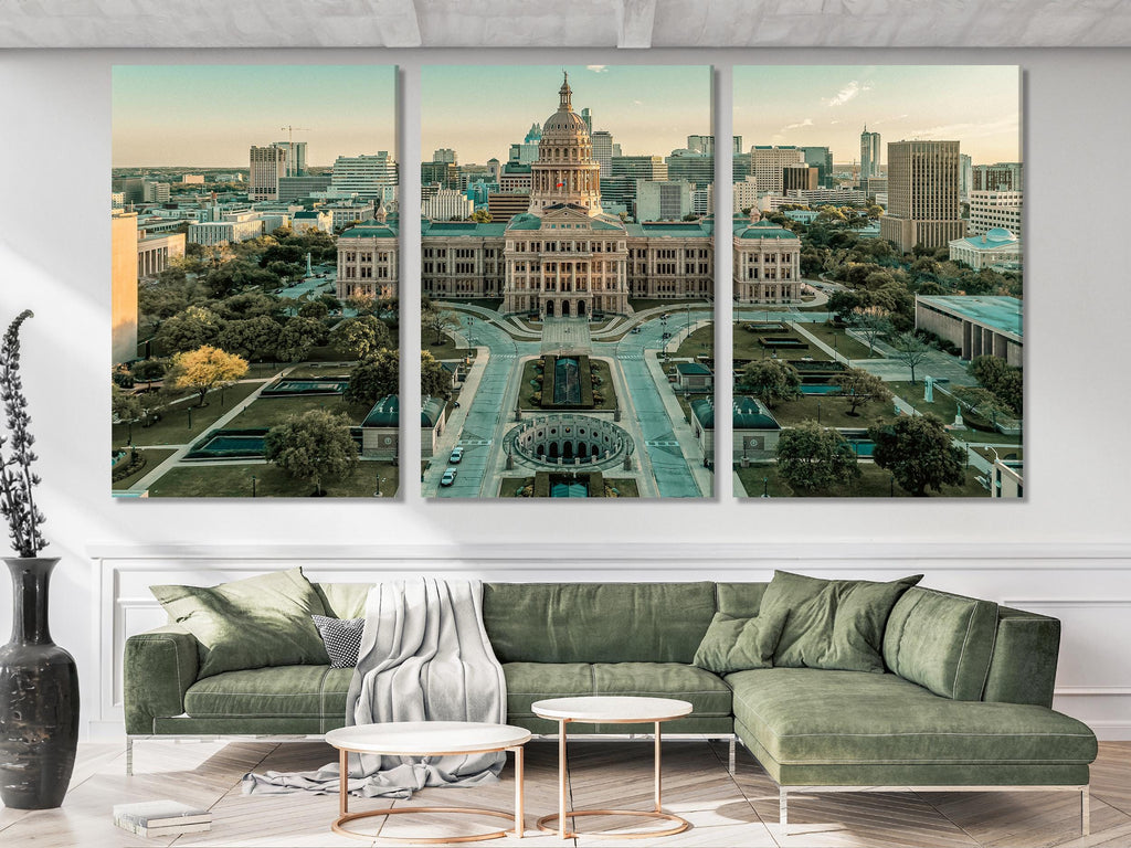 Texas Capitol Canvas Art Austin Wall Art Austin Canvas Print Austin City Wall Decor Texas Capitol Art Print Texas Wall Art Austin Art