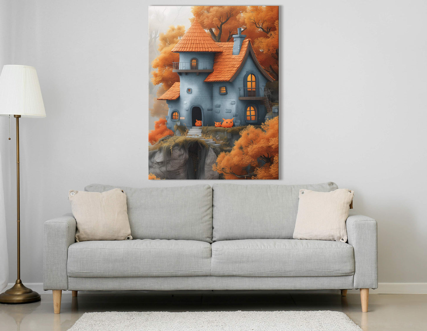 Charming Fantasy Cottage - Canvas Print