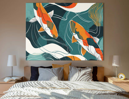 Teal and Orange Wall Decor