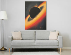 Ringed Planet and Starry Cosmos Wall Art